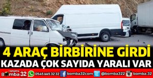 4 araç birbirine girdi