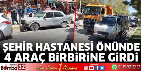 4 araç birbirine girdi