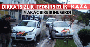 4 Araç Birbirine Girdi
