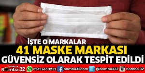 41 maske markası güvensiz çıktı