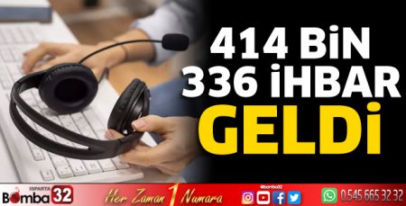 414 Bin 336 ihbar geldi  