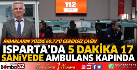 5 Dakika 17 saniyede ambulans kapında