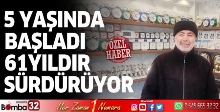 5 yaşında başladığı mesleğinin 61 yıldır sürdürüyor