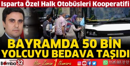 50 bin yolcuyu bedava taşıdı