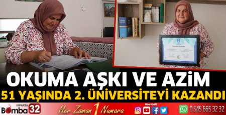 51 yaşında 2. üniversiteyi kazandı