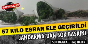 57 KİLO ESRAR ELE GEÇİRİLDİ