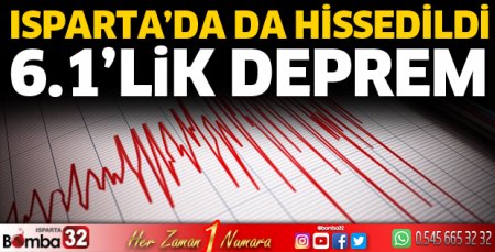 6.1 büyüklüğünde deprem