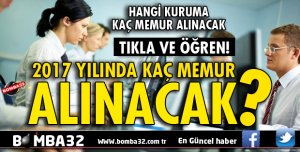 60 BİN MEMUR ALINACAK