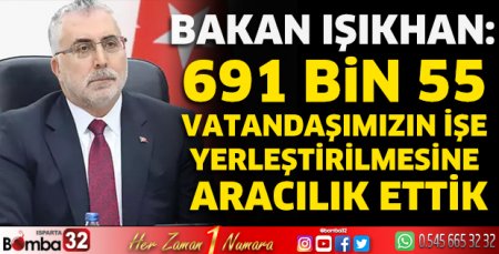 691 bin 55 vatandaşımızın işe yerleştirilmesine aracılık ettik