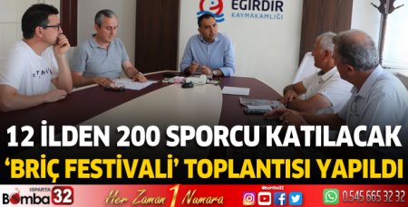 7. Eğirdir Briç Festivali koordinasyon toplantısı yapıldı