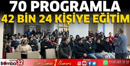 70 programla 42 bin 24 kişiye eğitim