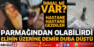 8 yaşındaki çocuğun parmağı demir duba altında kaldı