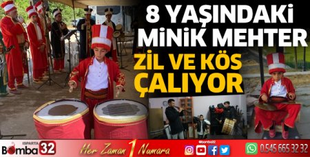 8 yaşındaki minik mehter zil ve kös çalıyor