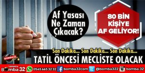 80 BİN KİŞİYE AF GELİYOR