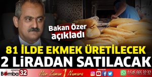81 ilde ekmek üretilecek