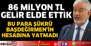 86 milyon TL gelir elde ettik