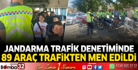 89 araç trafikten men edildi