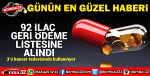 92 İLAÇ ÖDEME LİSTESİNE ALINDI İŞTE O İLAÇLAR