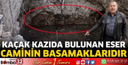 “Kaçak kazıda bulunan eser caminin basamaklarıdır”
