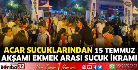 Acar Sucuklarından ekmek arası sucuk ikramı