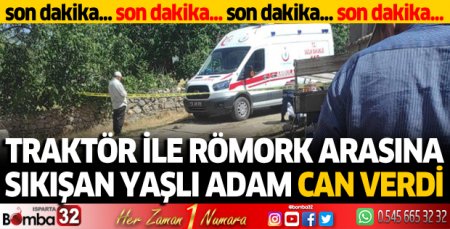 Acı ölüm! Traktör ile römorkun arasına sıkıştı...