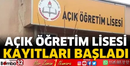 Açık Öğretim Lisesi kayıtları başladı