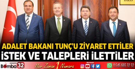 Adalet Bakanı Tunç’u ziyaret ettiler