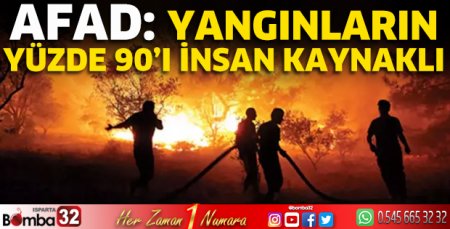 AFAD: Yangınların yüzde 90’ı insan kaynaklı