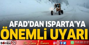AFAD'dan Isparta'ya önemi uyarı