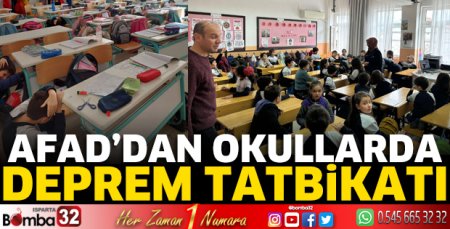 AFAD'dan okullarda deprem tatbikatı