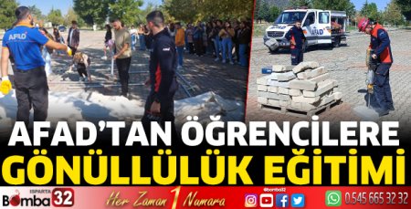 AFAD'tan öğrencilere gönüllülük eğitimi