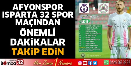 Afyonspor Isparta 32 Spor maçı canlı 