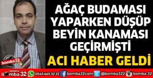 AĞAÇ BUDARKEN YAŞAMINI YİTİRDİ