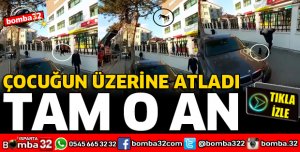 AĞAÇTAN ÇOCUĞUN ÜZERİNE KEDİ ATLADI!