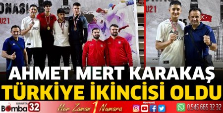 Ahmet Mert Karakaş Türkiye ikincisi oldu