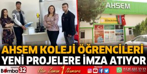 AHSEM Koleji öğrencileri yeni projelere imza atıyor