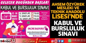 Ahsem'de kabul ve bursluluk sınavı