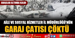 Aile ve Sosyal Hizmetler Müdürlüğü'nün garajı çöktü