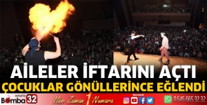 Aileler iftarını açtı, çocuklar gönüllerince eğlendi