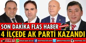 AK PARTİ 4 İLÇEDE DAHA SEÇİMİ KAZANDI