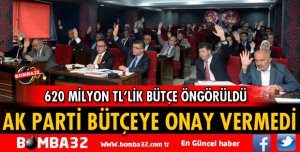 AK PARTİ BÜTÇEYE ONAY VERMEDİ