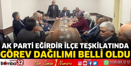 Ak Parti Eğirdir İlçe Teşkilatında görev dağılımı belli oldu
