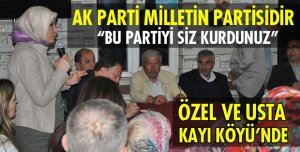 AK PARTİ KAYI KÖYÜNDE DESTEK İSTEDİ