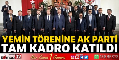AK Parti tam kadro yemin törenine katıldı