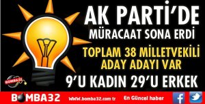 AK PARTİ'DE MİLLETVEKİLİ ADAY ADAYLIĞI MÜRACAAT SÜRESİ SONA ERDİ 