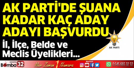 AK Parti'de şuana kadar kaç aday adayı var? 