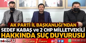 AK Parti'den Sedef Kabaş ve CHP Milletvekilleri hakkında suç duyurusu