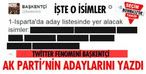 AK PARTİ'NİN ADAY LİSTESİNİ YAYINLADI
