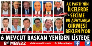 AK PARTİ'NİN MUHTEMEL İLÇE BAŞKAN ADAYLARLI