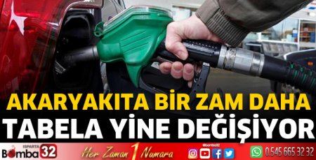 Akaryakıta bir zam daha